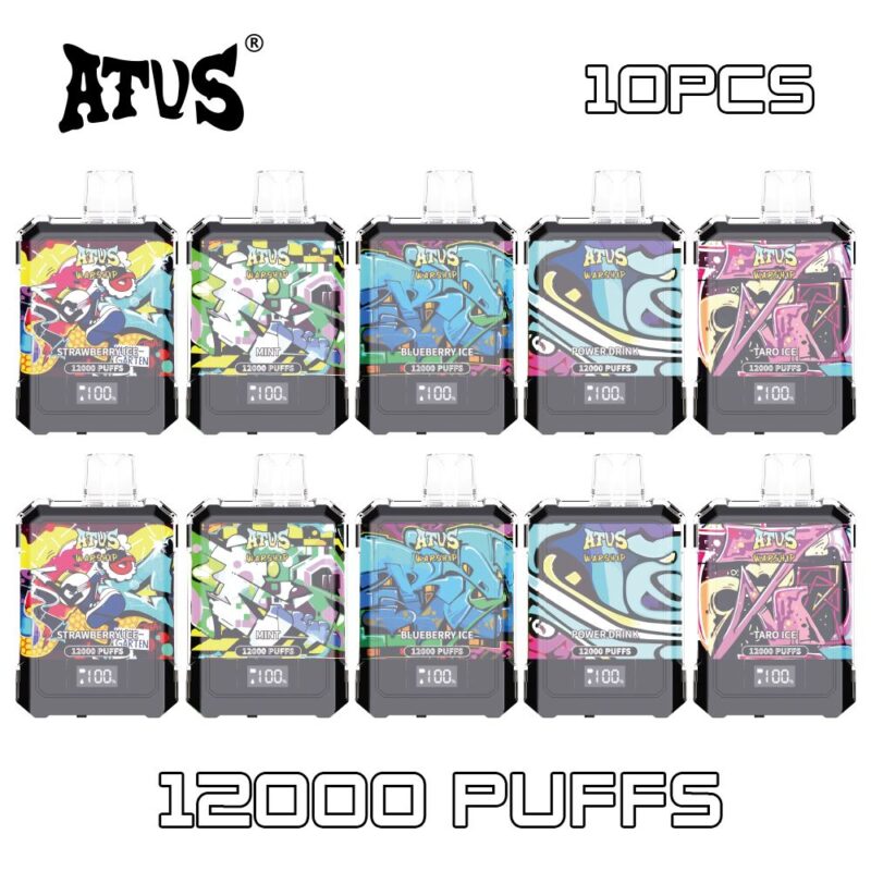10 Pack Rechargeable Mini vape 12000 Puff ATVS Vape Pen Disposable E-Cigarette Bulk Ordersdual dual-flavors-vape wholesale australia vape