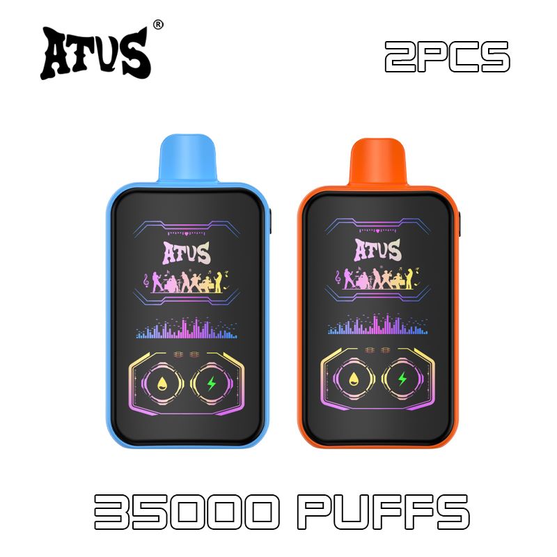 2 Pack Custom vape 35000 Puffs Atvs Atus vape Screen Disposable Vape Pen Master Case wholesale e cigarette eu warehouse vape pocket hookah