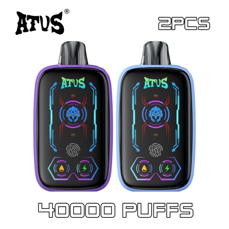 2 Pack Hot Sale ATVS  35ML 40K Puffs LED Display Disposable Vape EU Certified Wholesale Vape Puffs