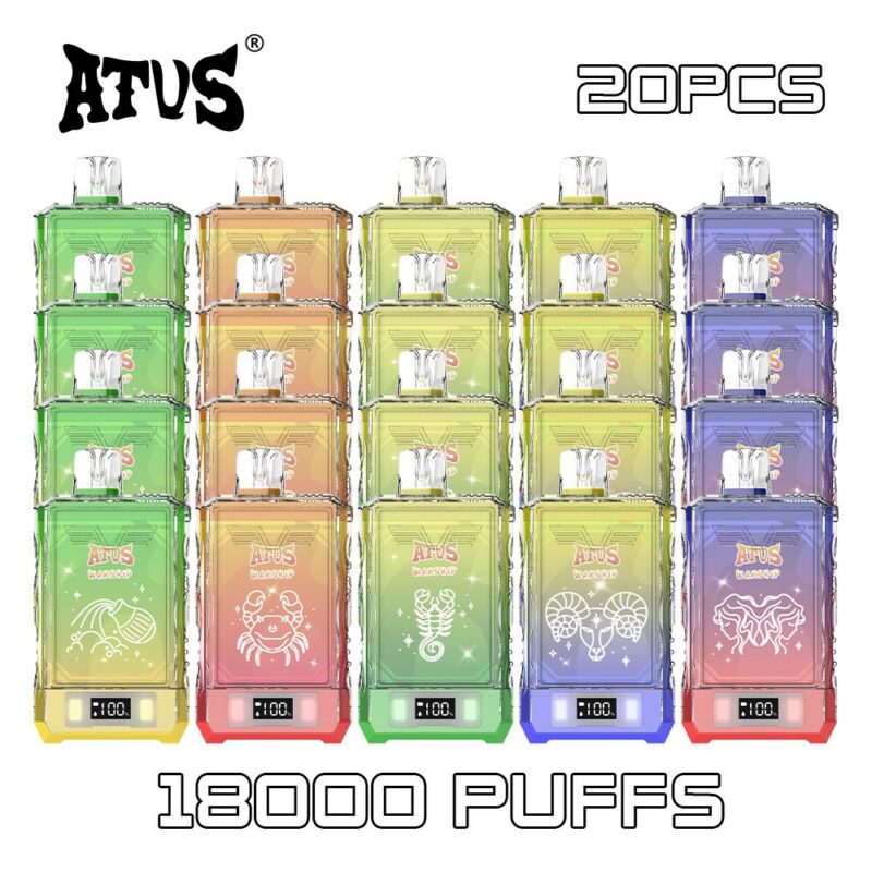 20 Pack Europe Top Disposable Vape 18K Puffs EU Warehouse E Cigarette 750mAh Wholesale  Cheap Pirce Vape  ATVS ATUS vaper desechable