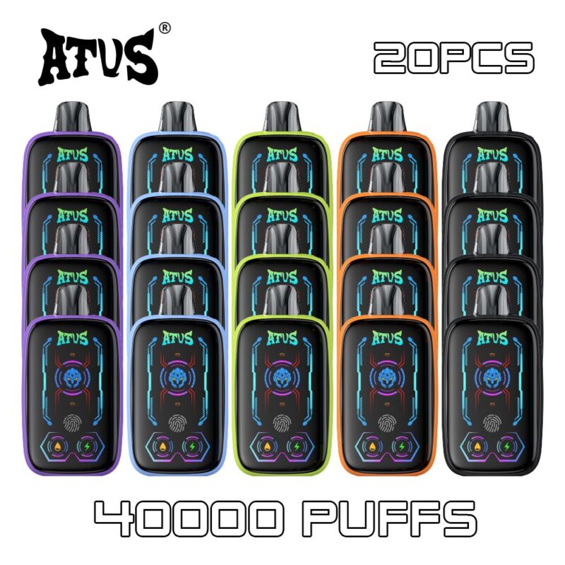 20 Pack Rechargeable Portable Vape LED Display Vape 40000 Puffs ATVS Vape Pen Bulk Wholesale Global Supplier Free Vape