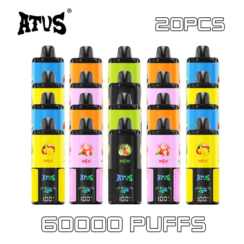 20 Pack Atvs Atus 60K Puffs Vaper Nicotine and Vape Pen Electronic Cigarette Disposable Vape Germany Warehouse wholesale i vape