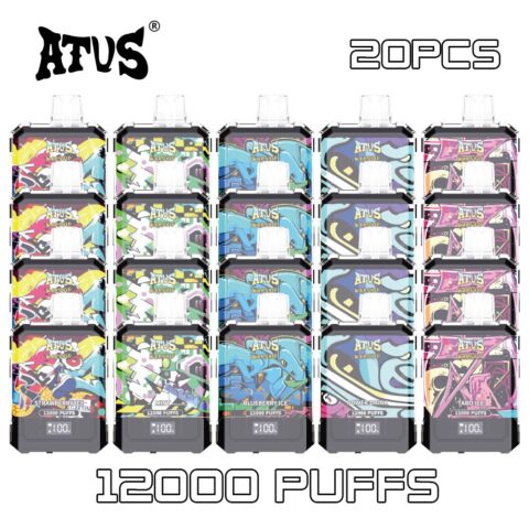 20 Pack Hot sale 12K Puffs 20ml Atvs Atus Rechargeable Vape Pen Type C Port Compact Design Vape 2025 wholesale australia vape free vape pen