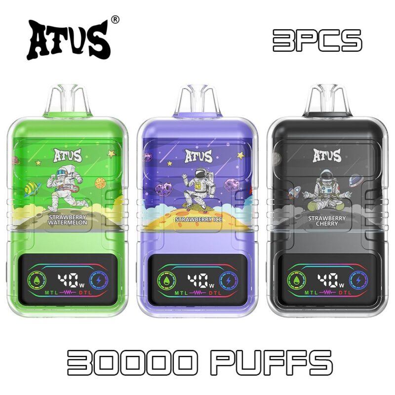 3 Pack Protable 30K Puffs ATVS ATUS 30ml Juice Disposable Vape new style vape