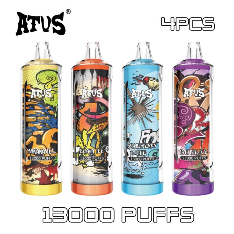 4 Pack China Factory Adjustable Airflow vape ATVS 13K Puff Mesh Coil Vape Wholesale Australia Dropshipping vapers 13000 vape