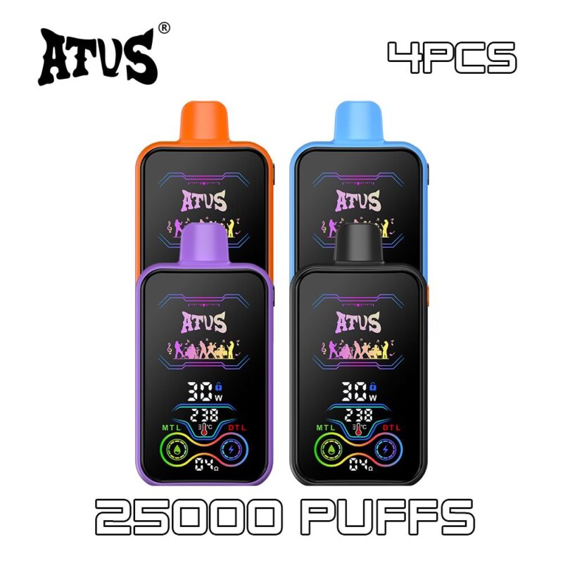 4 Pack Hot Sales Rechargeable Original Factor vape 25K Puff DTL screen vape ATVS ATUS Adjustable airflow Disposable Vape