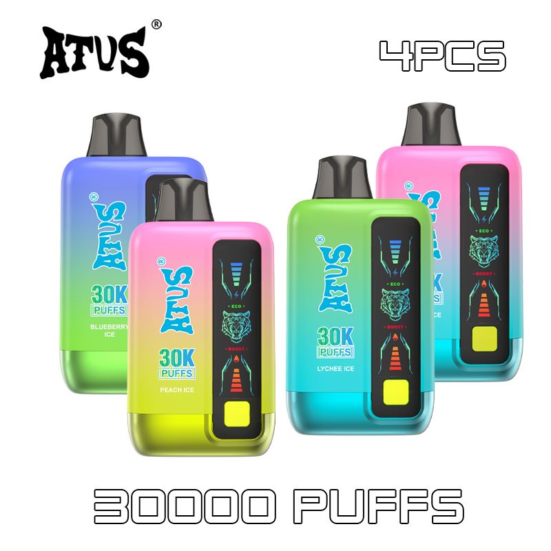 4 Pack ATVS 30K 30000 Puffs Disposable Vape Electronic Cigarettes Wholesale Dual Flavors 25ml E-Liquid Pod Vape Disposable E Cigarettes wholesale australia vape