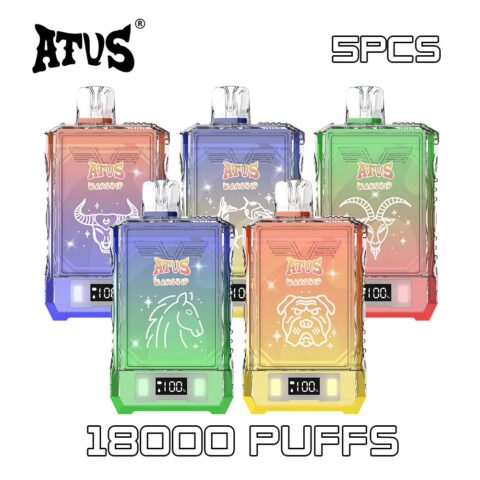5 PACK ATVS DE015 18000 Puffs Disposable Vape