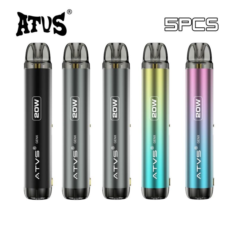 5 Pack Wholesale Australia Vape disposal pod open pod 2ml Atvs Hot sale Compact Size disposable empty pod cartridge pod salt