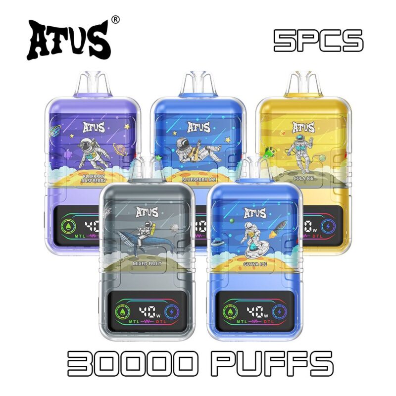 5 Pack New Arrival 30K Puffs Vape ATVS ATUS 1000 mAh Battery Disposable vape vape wholesale vaper