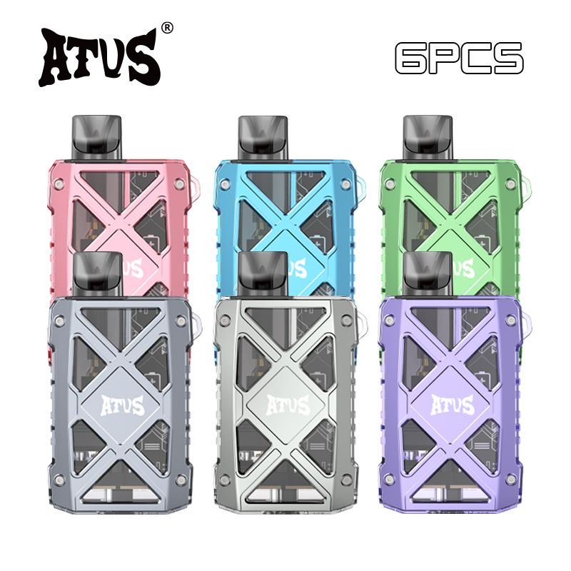 6 Pack Advanced Custom vape Factory Direct Selling Empty Wholesale ATVS Refillable Disposable Vape Vaper EU stock empty pod cartridge