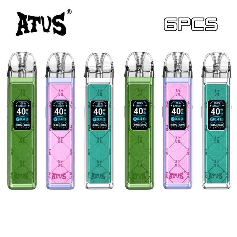 6 Pack Newest Refillable Vape Pod ATVS E-Liquid Kit E-Cigarette Compliant vape Display EU Factory direct sales wholesale vape pod reusable
