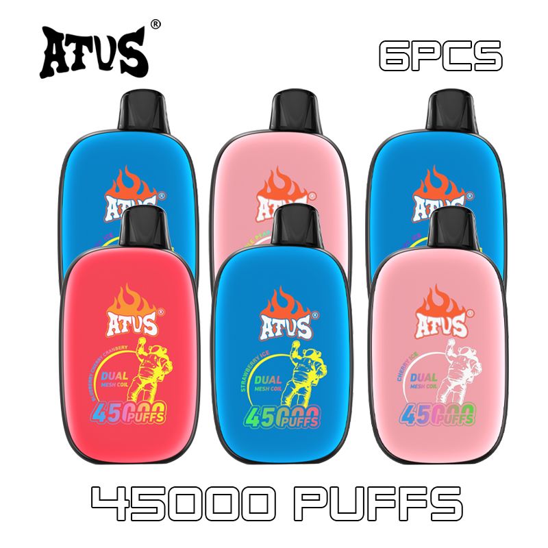 6 Pack ATVS Vape Manufacture Fast Ship 45K Puff Custom Vaporizer Pen Wholesale E-cigarette Vape