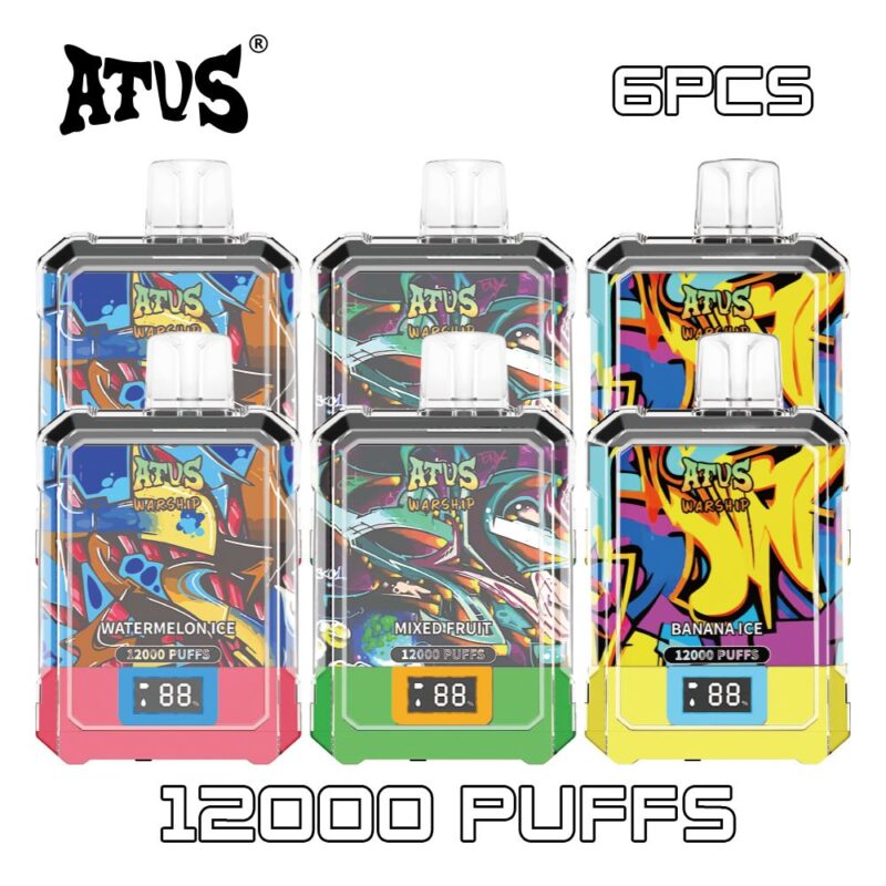6 Pack ATVS DE013A 12000 Puffs Disposable Vape