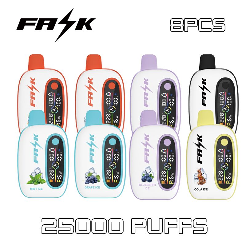 8 Pack Wholesale Atvs Atus 25000 Puffs Digital Display E Hookah Charger Disposable Dual Flavors vaper 2% 3% 5% Nicotine Disposable Vape