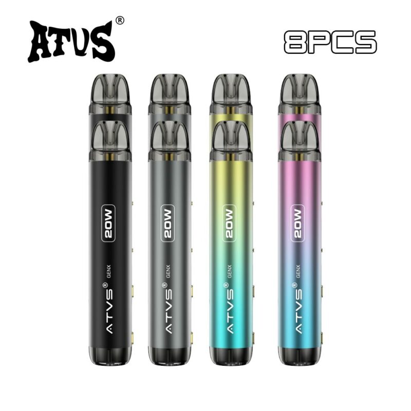 8 Pack ATVS Pod Cartridge Mini Double Flavors Electronic Disposable E Cheap Wholesale Vape Factory Vaper mesh pod disposable empty pod cartridge