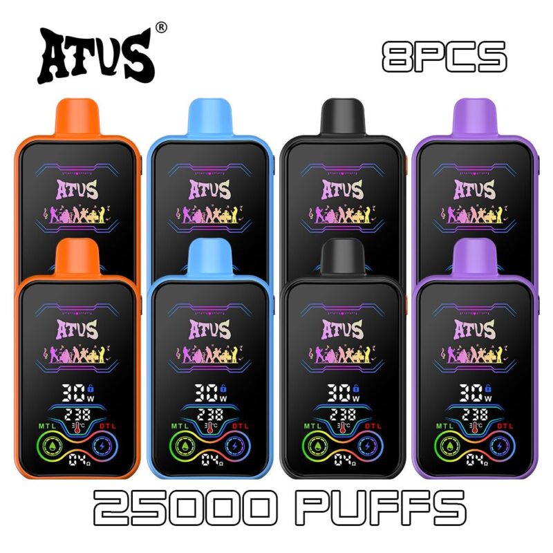 8 Pack Global Shipping Available ATVS vape wholesale australia 25000 Puffs Dual Flavors Vape Disposable Vape Pen Screen wholesale australia vape