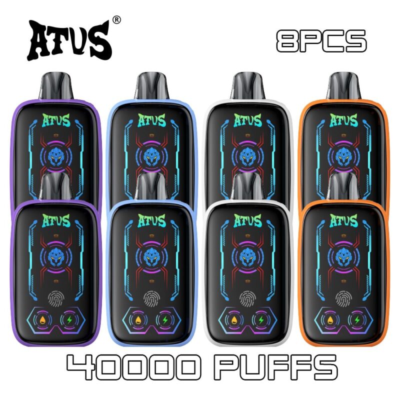 8 Pack Custom ATVS Dual Flavor 40000 Puffs 35ml Rechargeable Vape Pen Wholesale Stock Electronic Cigarette