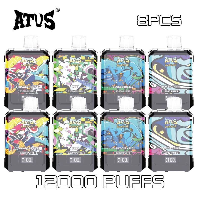 8 Pack Factory direct sales 12000 Puff Disposable E-Cigarette Pen ATUS Vape Device Bulk Orders Global Shipping vape pen price vape puffs