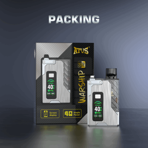 2 Pack Innovative E Cigarette Design ATVS Dual Mesh coil LED Display Smart best refillable EU Certified pod vape system economical disposable pods