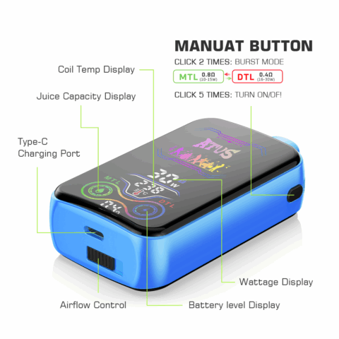 4 Pack Hot Sales Rechargeable Original Factor vape 25K Puff DTL screen vape ATVS ATUS Adjustable airflow Disposable Vape