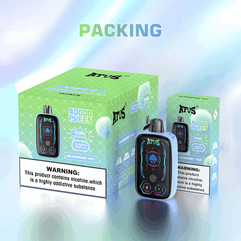 5 Pack OEM ODM Vape Factory Dual Mesh Coil ATVS 40K Puffs 0% 2% 5% Nic Disposable Vape