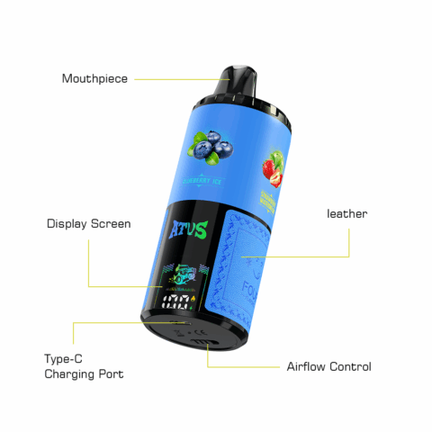 2 Pack Fashion Portable ATVS 60K Puff New Style Vape with Mesh Coil and 4 in 1 System Adjustable Airflow USA UK Warehouse ship disposable vape